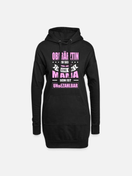 Oberärztin Zu Sein Eine Ehre Mama Sein Unbezahlbar - Hoodie-Kleid - Schwarz