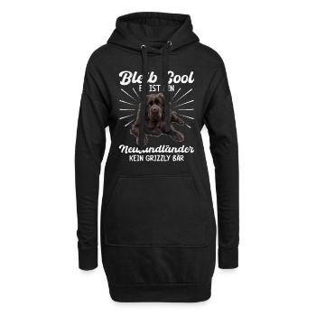 Neufundländer BLEIB COOL KEIN GRIZZLY BÄR NUR - Hoodie-Kleid - Schwarz - Vorne