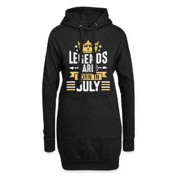 Legends Are Born in July Geburtstag im Monat Juli - Hoodie-Kleid - Schwarz - Vorne