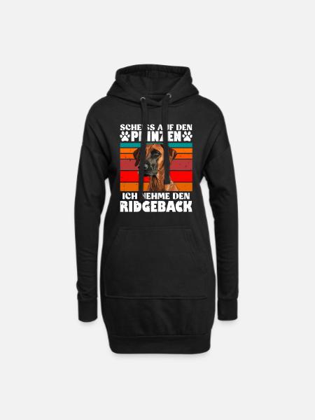 Rhodesian Ridgeback SCHEISS AUF DEN PRINZEN Lustig - Hoodie-Kleid - Schwarz