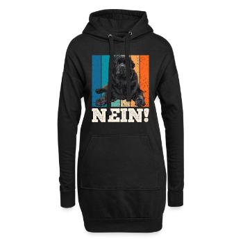 Neufundländer Hundebesitzer NEIN! Newfie Fan - Hoodie-Kleid - Schwarz - Vorne