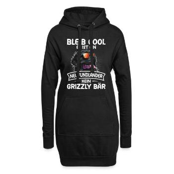 Newfie BLEIB COOL NEUFUNDLÄNDER KEIN GRIZZLY - Hoodie-Kleid - Schwarz - Vorne