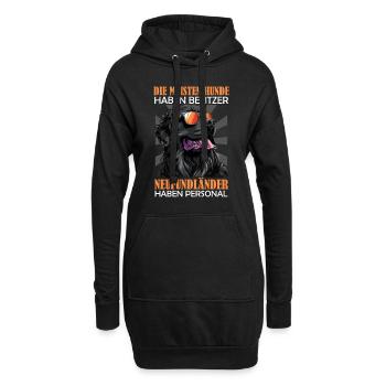 Newfie DIE MEISTEN HUNDE HABEN BESITZER - Hoodie-Kleid - Schwarz - Vorne