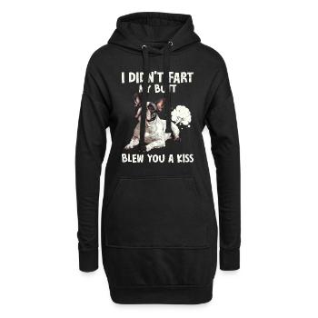 Le bouledogue français n’a pas pété mes fesses - Sweat-shirt à capuche long Femme - noir - Devant