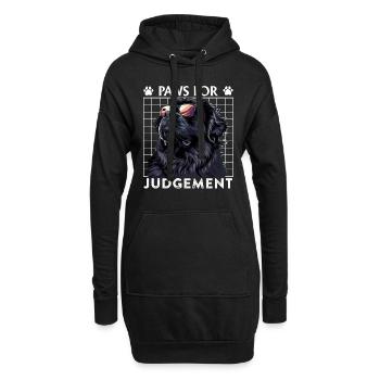 Neufundländer PAWS FOR JUDGEMENT Neufundländer - Hoodie-Kleid - Schwarz - Vorne