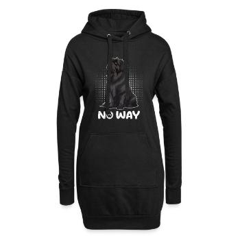 Neufundländer Hundebesitzer NO WAY Sturer Lustiger - Hoodie-Kleid - Schwarz - Vorne