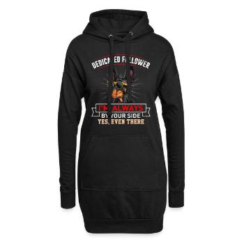 Doberman ADEPTE DÉVOUÉ Propriétaire de Doberman - Sweat-shirt à capuche long Femme - noir - Devant