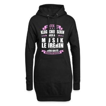 Musiklehrerin Abschied Lehrerin Erinnerung Lehrer - Hoodie-Kleid - Schwarz - Vorne