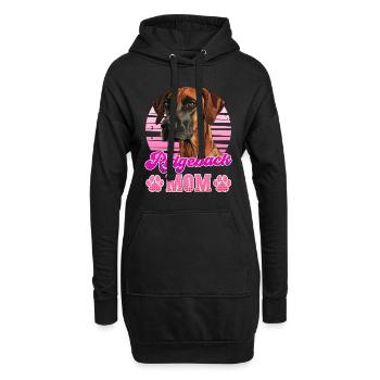 RIDGEBACK MAMA Rhodesian Ridgeback Hundemama - Hoodie-Kleid - Schwarz - Vorne