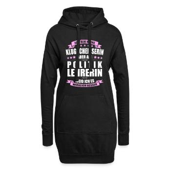 Politiklehrerin Lehrerin Erinnerung Lehrer - Hoodie-Kleid - Schwarz - Vorne