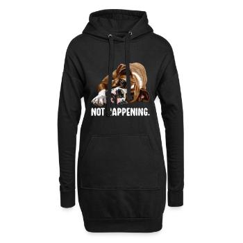 Boxer allemand HORS DE LA QUESTION Drôle - Sweat-shirt à capuche long Femme - noir - Devant