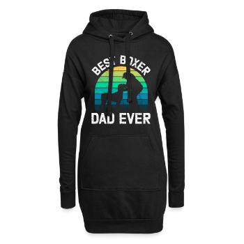 Deutscher Boxer BEST BOXER DAD EVER Boxer Hunde - Hoodie-Kleid - Schwarz - Vorne