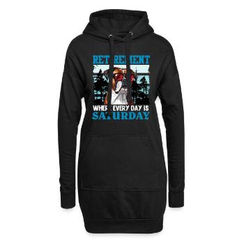 Boxer Hund RETIREMENT WHEN EVERY DAY IS SATURDAY - Hoodie-Kleid - Schwarz - Vorne