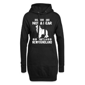 Newfie GROS POILU ET PAS UN OURS C’EST UN - Sweat-shirt à capuche long Femme - noir - Devant