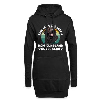 Neufundländer BLEIB COOL KEIN GRIZZLY BÄR NUR - Hoodie-Kleid - Schwarz - Vorne
