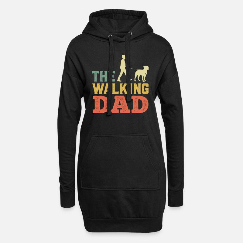 Deutscher Boxer THE WALKING DAD Lustiges - Hoodie-Kleid - Schwarz