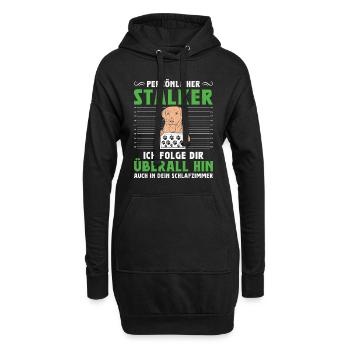 Labrador Besitzer PERSÖNLICHER STALKER Lustig - Hoodie-Kleid - Schwarz - Vorne
