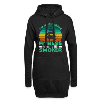 Grillen I'M INTO FITNESS MEAT IN MY SMOKER Lustig - Hoodie-Kleid - Schwarz - Vorne