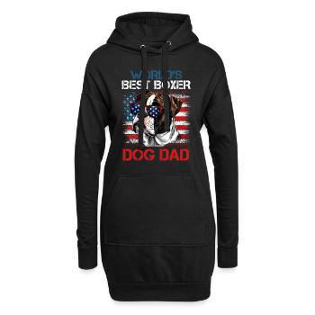 Deutscher Boxer USA WELTBESTER BOXER PAPA - Hoodie-Kleid - Schwarz - Vorne
