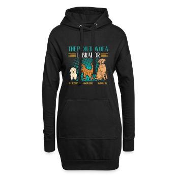 EVOLUTION OF A LABRADOR RETRIEVER Besitzer - Hoodie-Kleid - Schwarz - Vorne