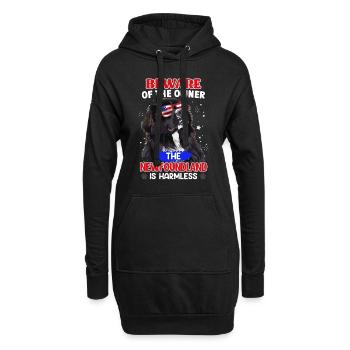 Newfie MÉFIEZ-VOUS DE LA MAÎTRESSE Terre-Neuve - Sweat-shirt à capuche long Femme - noir - Devant