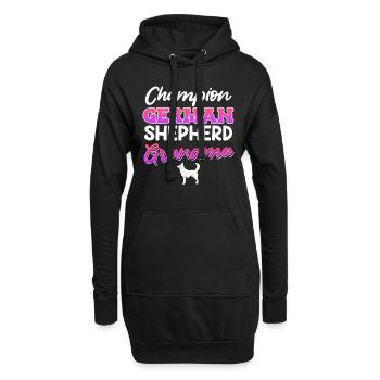 Deutscher Schäferhund CHAMPION GERMAN SHEPHERD - Hoodie-Kleid - Schwarz - Vorne