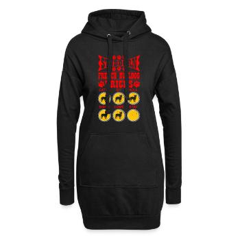 Lustig Frenchie STUBBORN FRENCH BULLDOG TRICKS - Hoodie-Kleid - Schwarz - Vorne