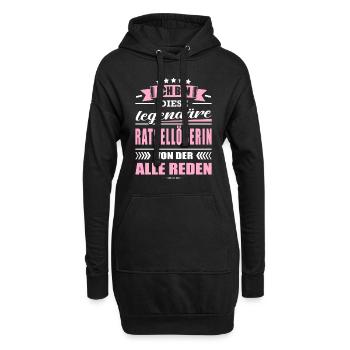 Ich Bin Diese Legendäre Rätsellöserin Rätsel - Hoodie-Kleid - Schwarz - Vorne