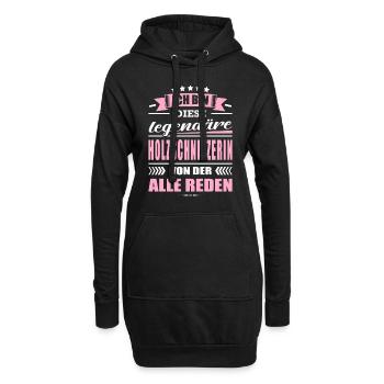 Ich Bin Diese Legendäre Holzschnitzerin - Hoodie-Kleid - Schwarz - Vorne