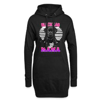 Schwarzer Labrador BLACK LABRADOR MOM Larador - Hoodie-Kleid - Schwarz - Vorne