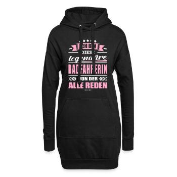Ich Bin Diese Legendäre Radfahrerin Fahrrad - Hoodie-Kleid - Schwarz - Vorne