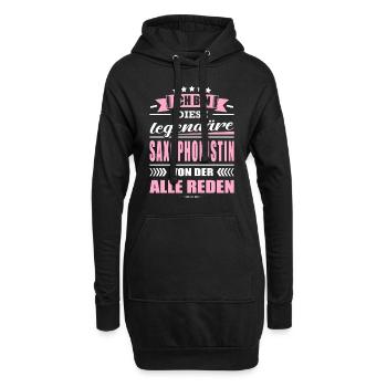 Ich Bin Diese Legendäre Saxophonistin Musikerin - Hoodie-Kleid - Schwarz - Vorne