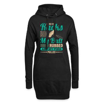 Les amateurs de viande aiment mes carrés gros cul frottés - Sweat-shirt à capuche long Femme - noir - Devant