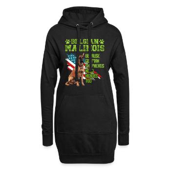 BELGIAN MALINOIS BECAUSE GERMAN SHEPHERDS NEED - Hoodie-Kleid - Schwarz - Vorne