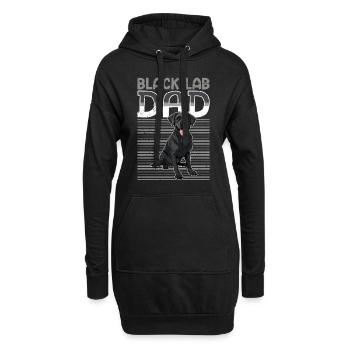 Schwarzer Labrador BLACK LAB DAD Labrador Besitzer - Hoodie-Kleid - Schwarz - Vorne