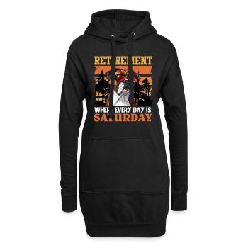Chien Boxer RETRAITE QUAND CHAQUE JOUR C’EST LE SAMEDI - Sweat-shirt à capuche long Femme - noir - Devant
