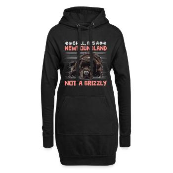 Newfie Besitzer CHILL IT'S A NEWFOUNDLAND NOT A - Hoodie-Kleid - Schwarz - Vorne
