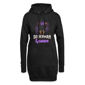 DOBERMAN QUEEN Doberman Propriétaire de chien Cool - Sweat-shirt à capuche long Femme - noir - Devant
