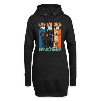 Labradors MAÎTRE DE LA RÉSISTANCE Fun - Sweat-shirt à capuche long Femme - noir - Devant