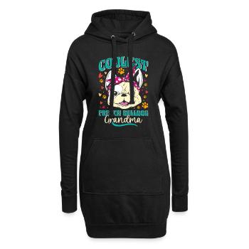 Französische Bulldogge COOLEST FRENCH BULLDOG - Hoodie-Kleid - Schwarz - Vorne