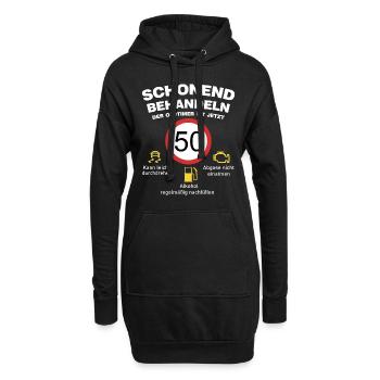 Der Oldtimer wird 50 Jahre alt Auto Sprüche - Hoodie-Kleid - Schwarz - Vorne