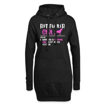 ROTTWEILER GIRL SAME AS A WOMAN BUT COOLER - Hoodie-Kleid - Schwarz - Vorne