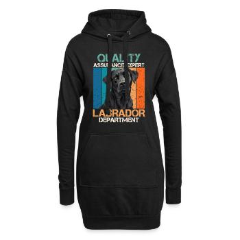 Labrador Hund QUALITY LABRADOR DEPARTMENT Lustig - Hoodie-Kleid - Schwarz - Vorne
