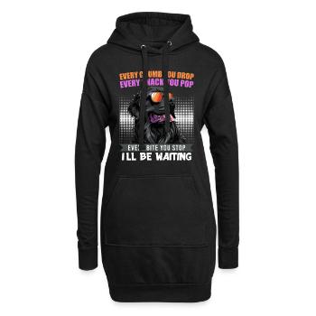 Terre-Neuve CHAQUE MIETTE QUE TU DÉPOSES, JE T’ATTENDRAI - Sweat-shirt à capuche long Femme - noir - Devant