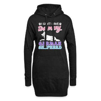 BERGER ALLEMAND : JE NE PEUX PAS AVOIR TROP DE BERGERS ALLEMANDS - Sweat-shirt à capuche long Femme - noir - Devant