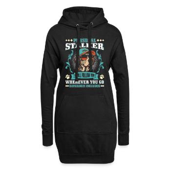 Labrador Besitzer PERSÖNLICHER STALKER Lustig - Hoodie-Kleid - Schwarz - Vorne
