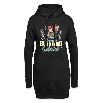 Chien Maman BOULEDOGUE FRANÇAIS MAMAN Propriétaire de chien - Sweat-shirt à capuche long Femme - noir - Devant