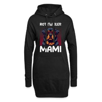 ROTTWEILER MAMI Rottie Besitzer Rottweiler Freund - Hoodie-Kleid - Schwarz - Vorne