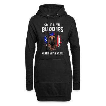 Malinois SOME LOYAL BUDDIES NEVER SAY A WORD - Hoodie-Kleid - Schwarz - Vorne