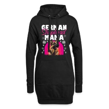 Hundemama GERMAN SHEPHERD MOM Hundebesitzerin - Hoodie-Kleid - Schwarz - Vorne